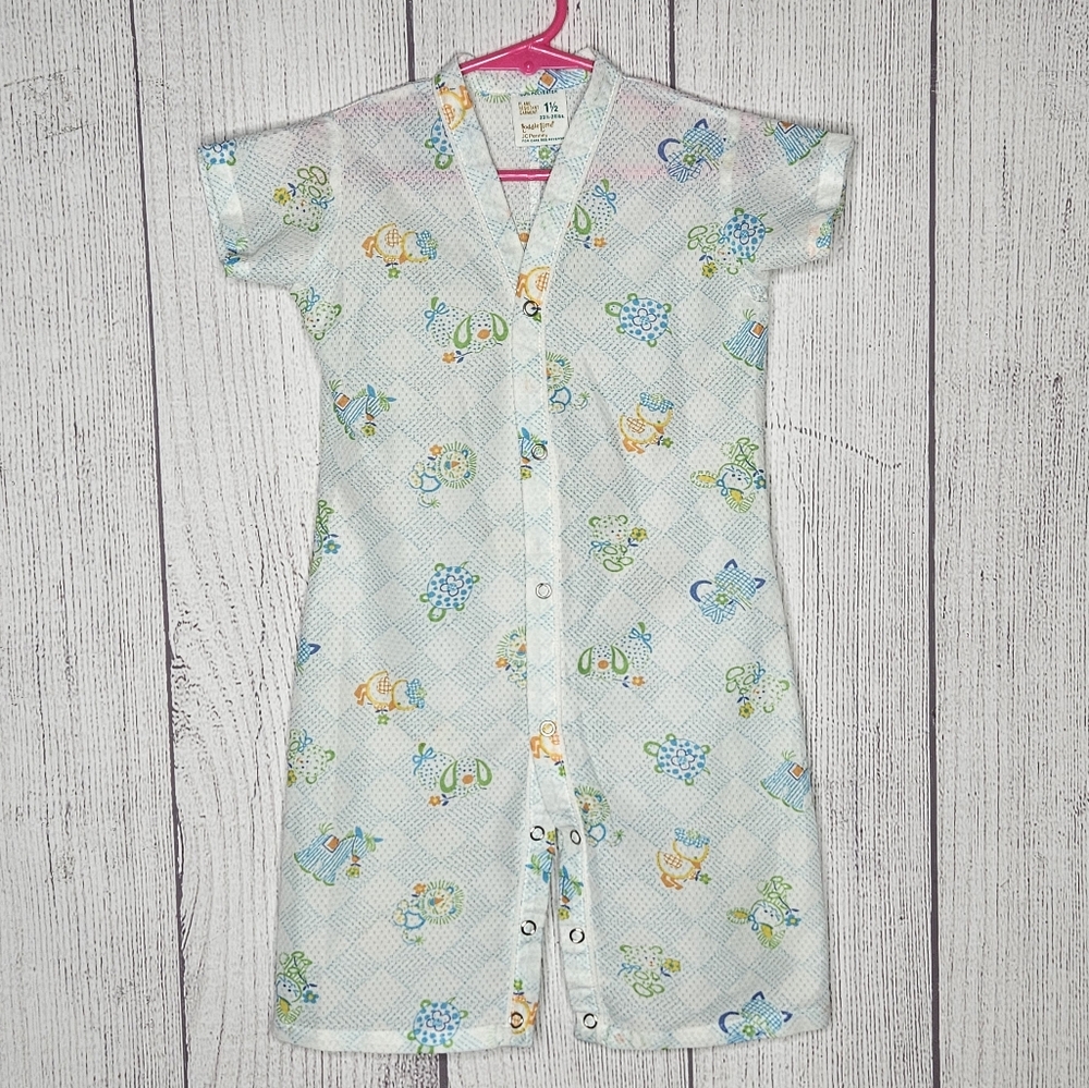 VTG 70s JC Penney Baby Animal One Piece Romper Outfit, sz 18M (23.5"-26" lb)